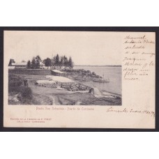 CORRIENTES PUERTO ANTIGUA TARJETA POSTAL PUNTA SAN SEBASTIAN